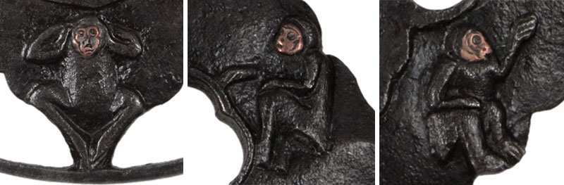 鉄地九匹猿透かし鐔【十拳-TOKKA-】NIHONTO KATANA SWORD FITTINGS ･鐔･縁頭･目貫･小柄