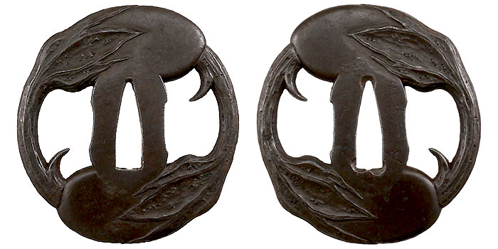 鉄地二茄子透　銘／武州住序之