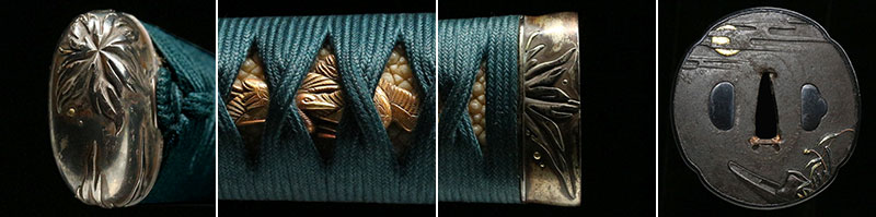 日本刀・河内守源国英・縁頭　目貫　鐔　JAPANESE SWORD by TOKKA